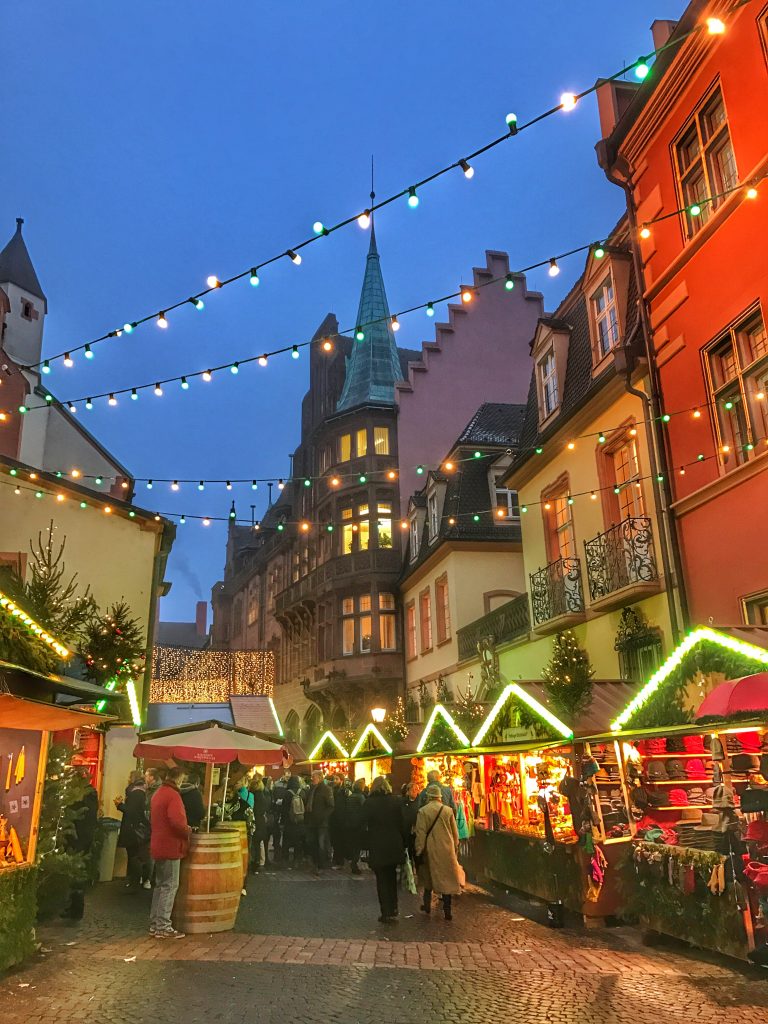 Freiburg Germany Christmas Market Lights