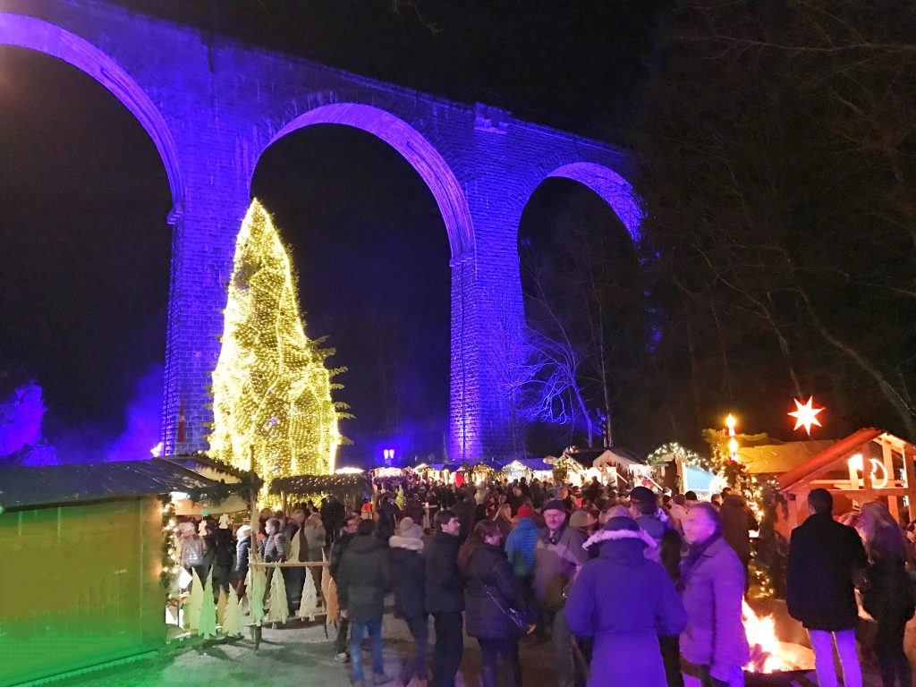 Germany Black Forest Ravenna Gorge Christmas Market Train Mountain Night