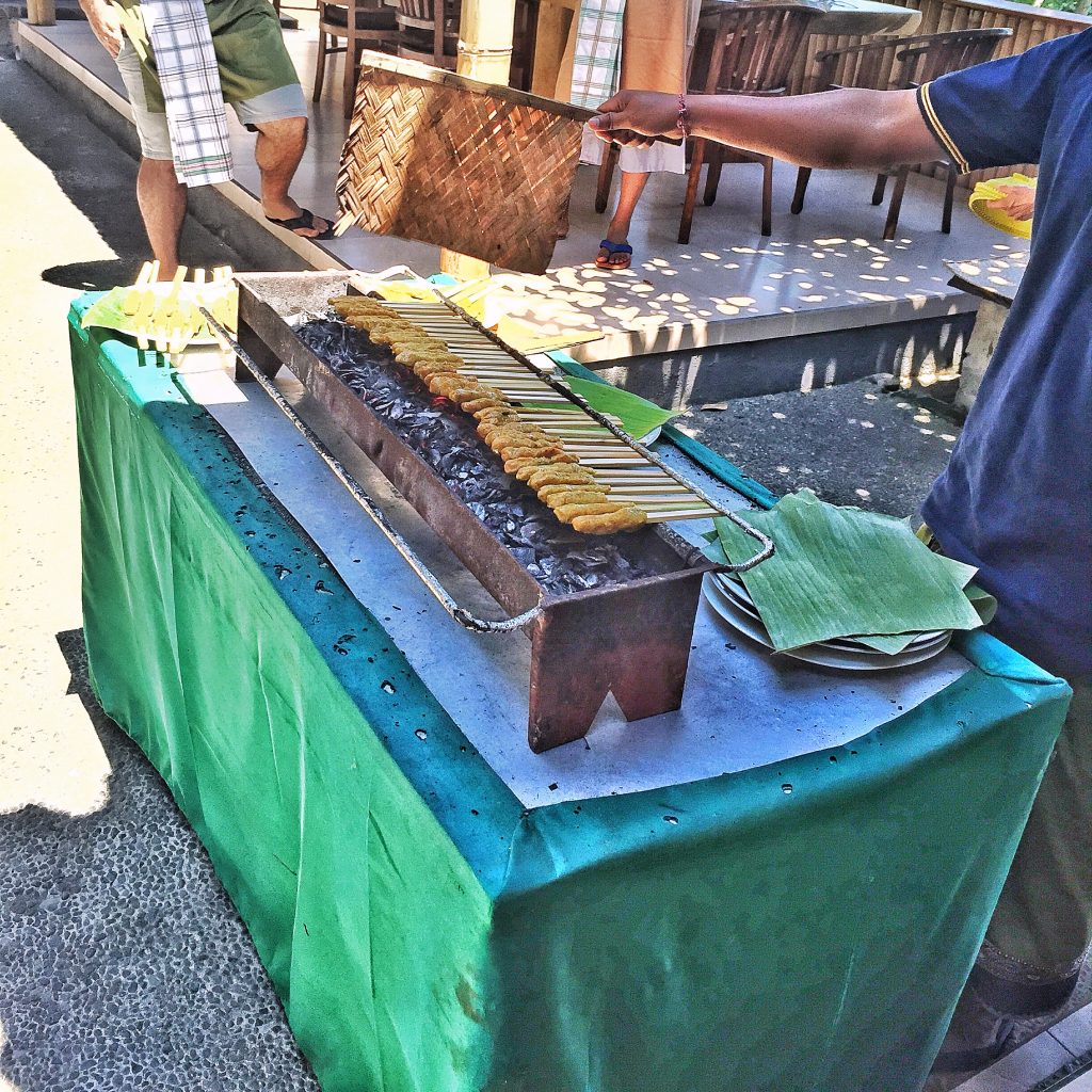 Paon Bali Cooking Class satay charcoal grill