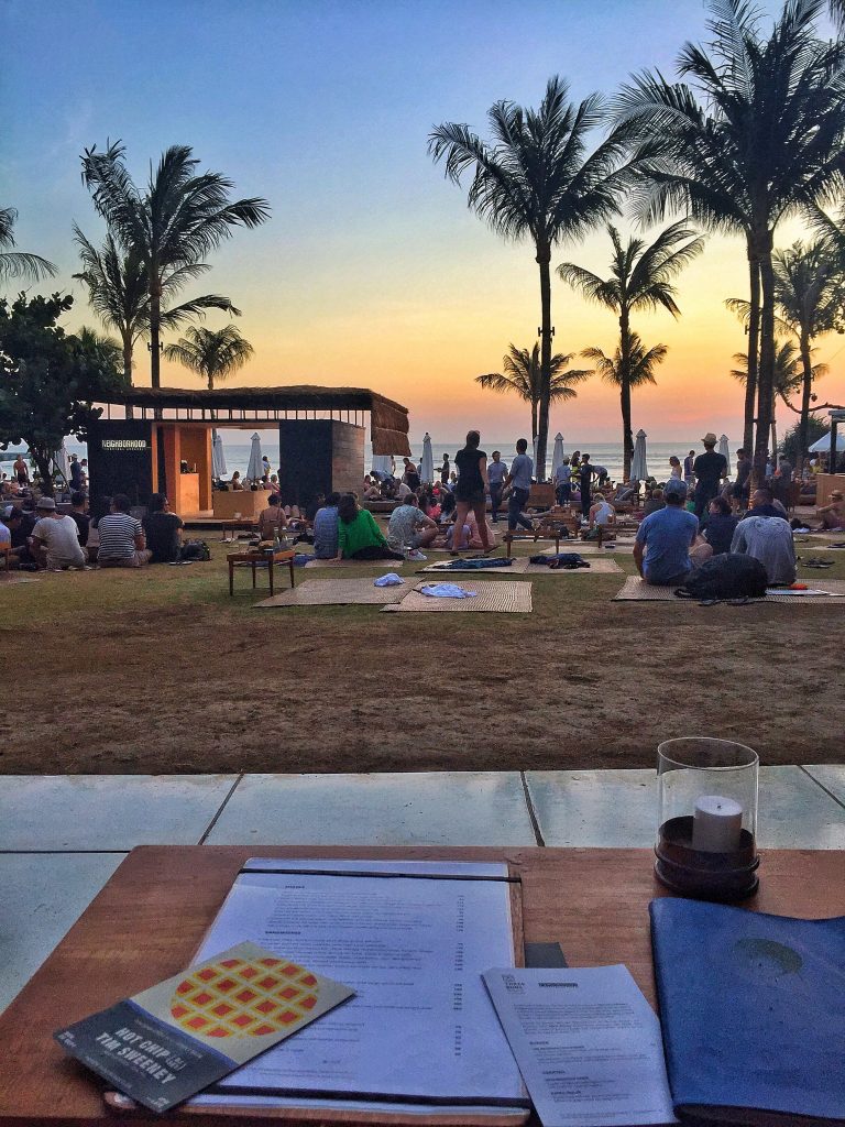 potato head beach club bali sunset