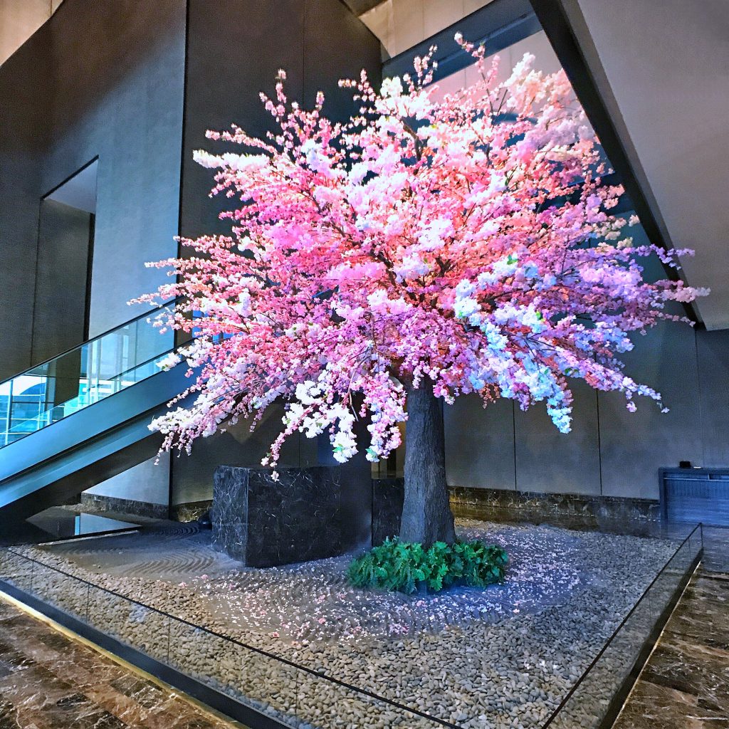 Okura Prestige Bangkok Cherry Blossom Tree Lobby Sakura