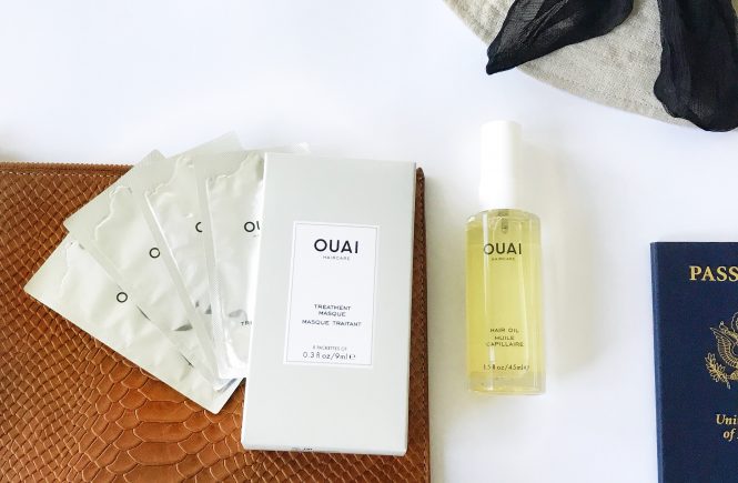 Ouai travel toiletries hair oil conditioner