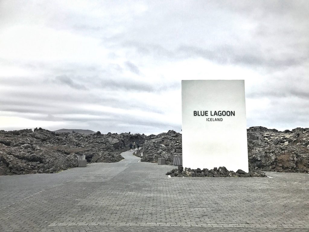 Blue lagoon Reykjavik Iceland Sign Entrance