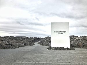 Blue lagoon Reykjavik Iceland Sign Entrance