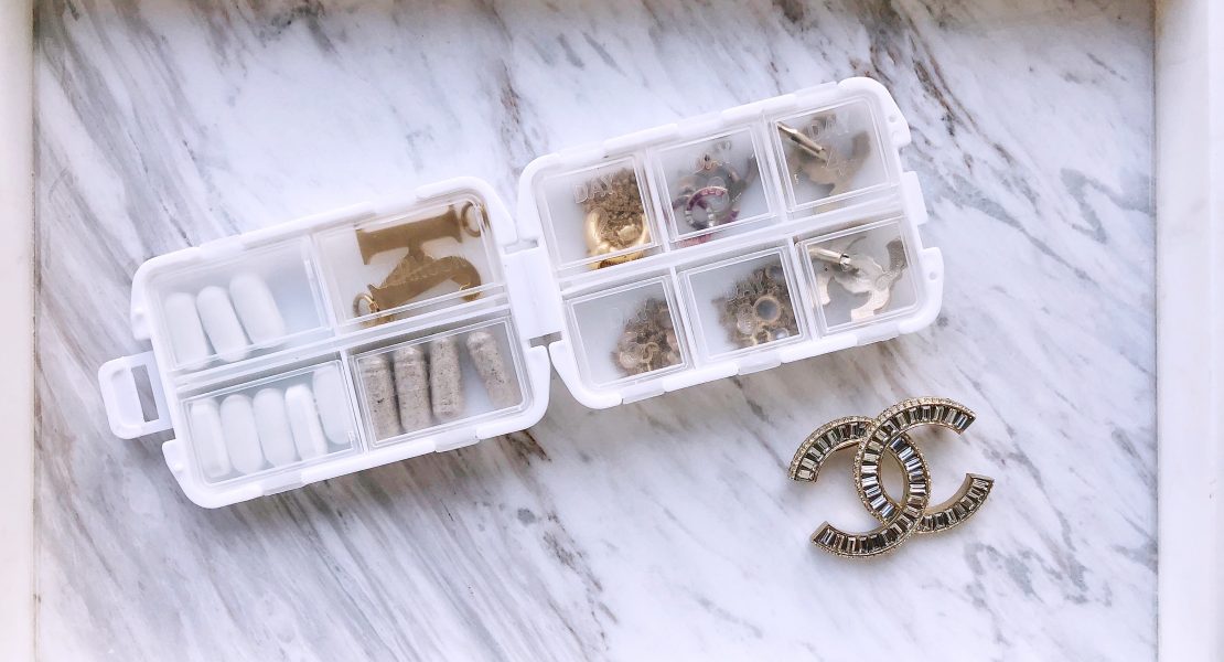 pill box jewelry organizer for travel